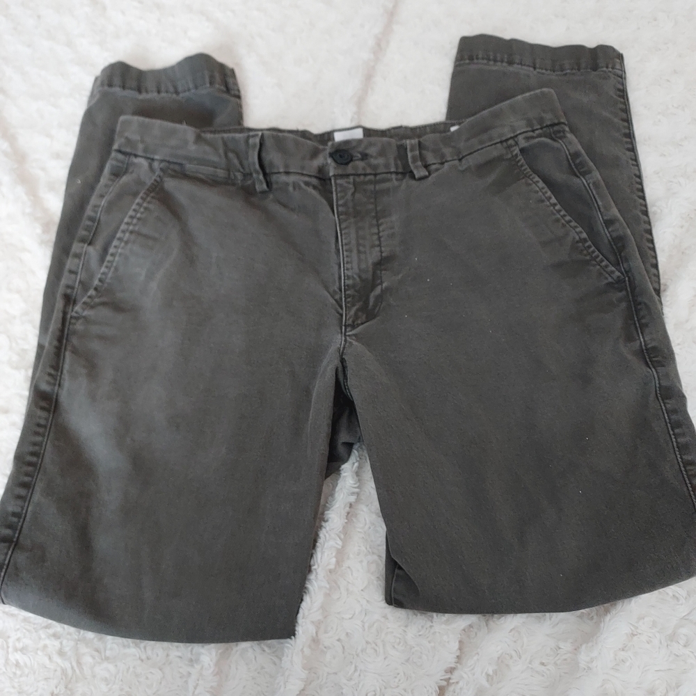 GAP Gray Essential Khaki Slim Work Painter Workwear Skater Pants 32 x 30